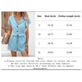 thumbnail image 6 of MORTTIC Women's 2-Piece Summer Lounge Set, Textured Short Sleeve Button-Down Shirt and Matching Shorts Outfit, L, 6 of 6