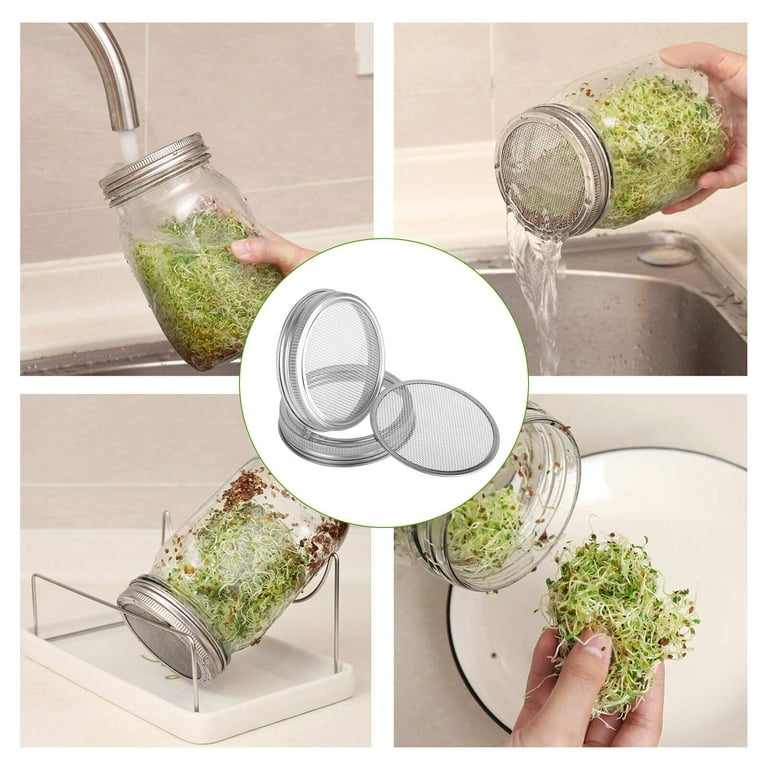 Stainless Steel Wide Mouth Sprouting Jar Strainer Lid
