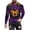 Purple #02, variant on Nmnitkp Long Sleeve Shirts for Men Comfortable Mens Sweatshirt Casual Round Neck Long Sleeve Pullover Halloween Printed T-Shirt Casual Blouse Tops Yellow,2XL
