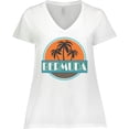 thumbnail image 3 of Inktastic Bermuda Vacation Trip Women's Plus Size V-Neck T-Shirt, 3 of 5