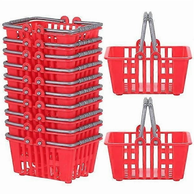12pcs children's toy shopping baskets, toy house, plastic toy