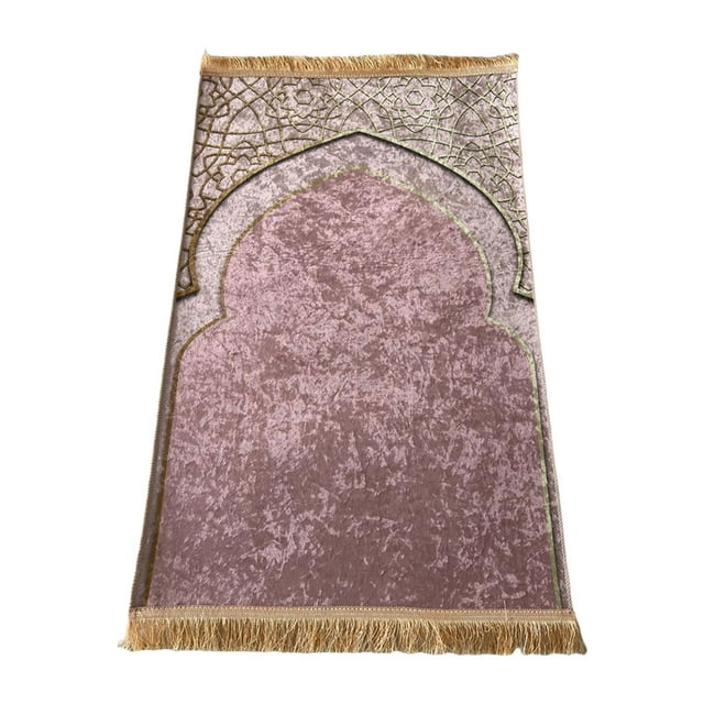 veasfak Children Prayer Mat Decoration Padded Soft Plush Portable Toddlers Prayer Carpet Pink