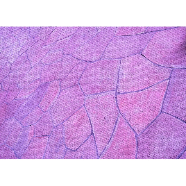 Ahgly Company Machine Washable Indoor Rectangle Transitional Violet Purple Area Rugs, 2' x 3'