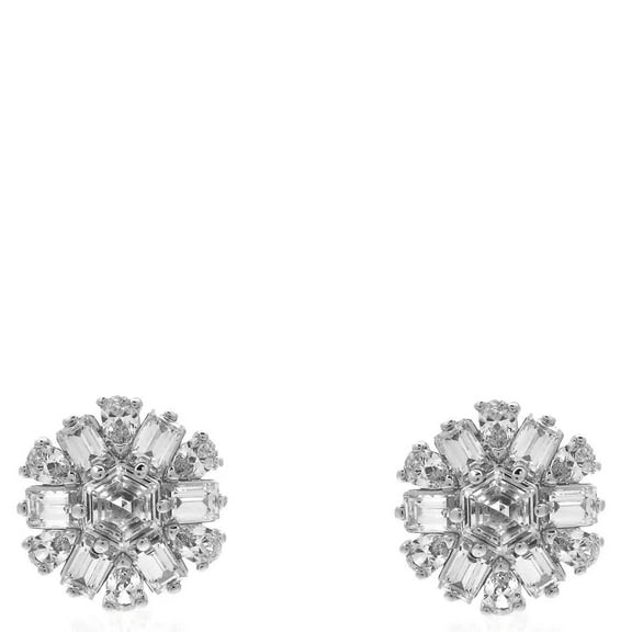 Swarovski Idyllia E Pierced Earrings Ear Studs Rhodium Shiny White