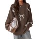 thumbnail image 2 of Suéter PRETTYGARDEN Oversized con Lazo Tejido Grueso Marrón XL, 2 of 4