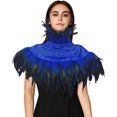 GGB-Natural Feather Sequins Shrug Shawl Cloak Collar Gothic Victorian ...