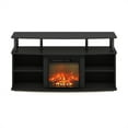 thumbnail image 2 of Furinno Jensen Open Shelving Storage Fireplace Entertainment Center for TV up to 55 Inch, Americano/Black, 2 of 7