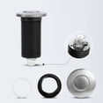 thumbnail image 5 of Air Activated Switch Button with Air Hose, Sink Top Stainless Steel Brushed Push Button for Food Waste Garbage Disposal Part (LONG, 2.5 Inch) Brushed Stainless Steel LONG/2.5", 5 of 5