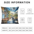 thumbnail image 5 of BANET  Pillow Covers Square Pillow Cushion Cases, Famous Cityscape Pillow Cases Decorative Modern Abstract Seaside House Scenery Pillowcase for Sofa Bed Couch Throw Pillow Covers 20x20in, 5 of 5