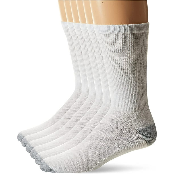 Hanes Men's 6Pack Freshiq Odor Control XTemp Comfort Cool Crew Socks