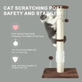 thumbnail image 5 of 32" Tall Cat Scratching Post Sisal Scratch Posts with Hanging Ball and Self-Massage Brush Vertical Scratcher for Indoor Cats and Kittens(Light-Gray 32inches), 5 of 14