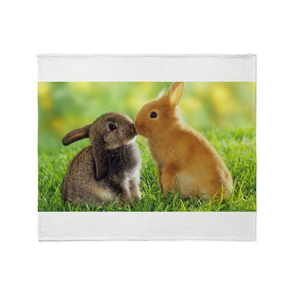 CafePress - Love Bunnies Throw Blanket - Soft Fleece Throw Blanket, 50"x60" for All Ages