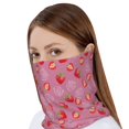 thumbnail image 4 of Pofeuu Cute Strawberry Print Multifunction Beanie Hat for Men Women Fashion Scarf Soft Stretch Skull Cap, 4 of 8