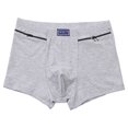 thumbnail image 5 of Skymirror Anti-theft Zipper Pockets Mid-rise Seamless Elastic Men Panties Solid Color U-Bump Male Shorts Briefs Daily Wear, 5 of 8