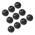 thumbnail image 1 of FUTUREORYY 10Pcs Black Round Beads Charms Jewelry Making Diy Material Alloy Rhinestone For Bracelets, 1 of 8