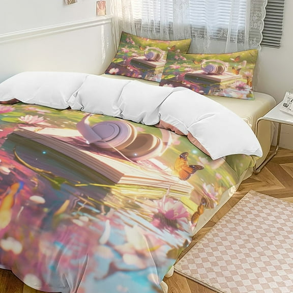 Butterfly Dancing 3D Duvet Cover Set Quilt Cover Theme of Kid Boy Girl for Bedroom Decoration