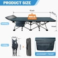thumbnail image 4 of NAIZEA Folding Bed Cot with Mattress,Folding Camping Cot with Carry Bag, 75"L*28"W*14"H,Support 880lbs,Portable Rollaway Guest Sleeping Cot, 4 of 8