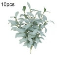 thumbnail image 1 of facefd 10pcs Artificial Plant Leaf Branch Simulation simulation plant leaf Greenery Home Office Cloth Fake Plant, Grey White, 1 of 1