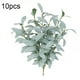 thumbnail image 1 of Plantas artificiales, ramas de hojas, simulación, vegetación, hogar, oficina, tela, planta falsa, gris blanco 10 Piezas kenally HA8513-02B, 1 of 6