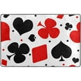 thumbnail image 4 of SKYSONIC 36x24in Playing Cards Suits Area Rug, Spades Hearts Diamonds Clubs Non-Slip Floor Carpet for Indoor Living Dining Room Bedroom, 4 of 7