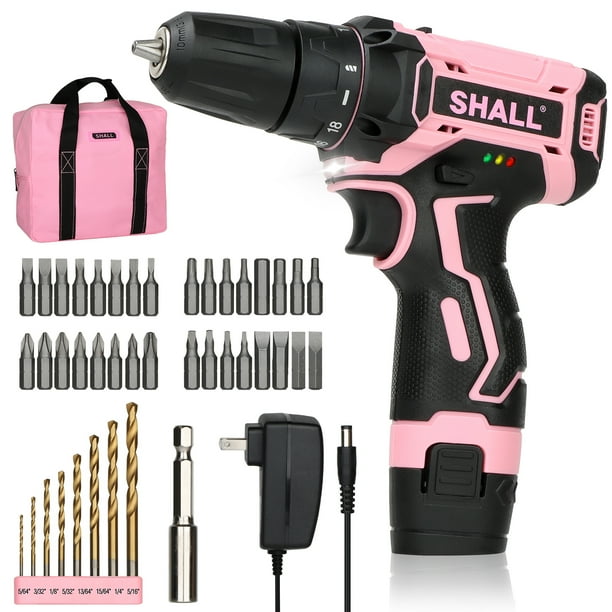 SHALL 12V Cordless Drill Set Combo Kit, 43Piece Power Drill Cordless