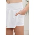 thumbnail image 2 of Sherrylily Girls Sport Skirts with Pockets Shorts Cross High Waist Tennis Golf Solid Cute Athletic Skirt, 2 of 6