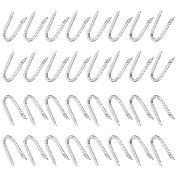 Raindrops U-Shaped Metal Nails for Fence Wire Fixing, Color, Fasteners, 200 Pieces for Secure Fencing