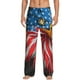 thumbnail image 1 of Balery Eagle Head With American Flag Pantalones de pijama para hombre, pijama ultraligero, pantalón de descanso-Small, 1 of 6