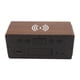 thumbnail image 5 of Reloj LED de madera para el hogar, dormitorio, despertador Digital marrón con Altavoz Bluetooth, carga inalámbrica, 5 of 5