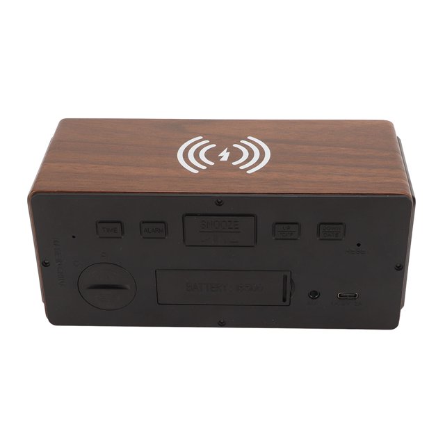 Wooden Digital Alarm Clock, LED Clock Decor Adjustable For Home For Men ANGGREK Otros