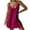 Hot Pink, variant on Frostluinai Womens Dresses 2023 Summer Casual Solid Sundress Spaghetti Strap Sun Dress Boho Beach Swing Mini Dresses