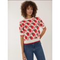 thumbnail image 3 of Patterned Short Sleeve Knit Sweater, 3 of 5