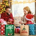 thumbnail image 4 of 24 Pack Christmas Bags, Small Holiday Kraft Paper Bags, 12 Styles Bulk Gift Bags With Handles, Goody Bags for Xmas Party Favors, 4 of 7