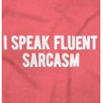 thumbnail image 2 of I Speak Fluent Sarcasm Humor Womens Fitted Plus Size Graphic Tee Brisco Brands 3X, 2 of 4
