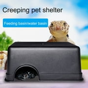 xinhuadsh Multi-use Anti-skid Scratch Resistant Burr-free Frosted Texture Smooth Surface Resting Sleeping Stable Large Reptiles Hideout Pets Shelter for Rearing Box