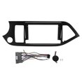 thumbnail image 2 of Cubierta del Tablero de Fascia de la Unidad de 9 Pulgadas 2 Din, Marco del Panel Negro de ABS para Picanto 2011-2017 Protectida Extendida para el de Radio del Automóvil,, 2 of 7