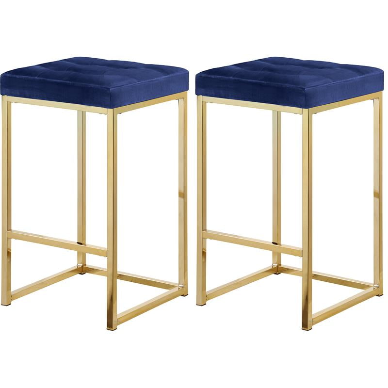 navy gold bar stools
