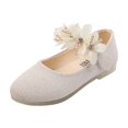 thumbnail image 2 of ITSAME Sandals for Girls, Cute Flower Closed Toe Soft Sole Kids Fashion Lightweight Princess Sandals Beige 10.5(Little Kids), 2 of 6