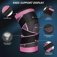 thumbnail image 2 of Adjustable Knee Support Brace 1 pack Compression Knee Sleeves for Men Women Use for Meniscus Tear, Arthritis, Tendinitis, Ligament Injury,Weight Lifting, Anti Slip Knee Brace (Rose Red, X-Large), 2 of 7