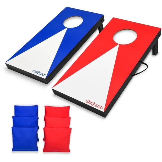 Gosports Portable Junior Size Cornhole Game Set With 6 Bean Bags Great For All Ages Indoors Outdoors Walmart Com
