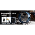 thumbnail image 4 of 24-Inch Industrial Floor Fan, 8800 CFM High-Velocity Air Circulator, 3-Speed Heavy Duty Shop Fan with 360° Adjustable Tilt, 4 of 6