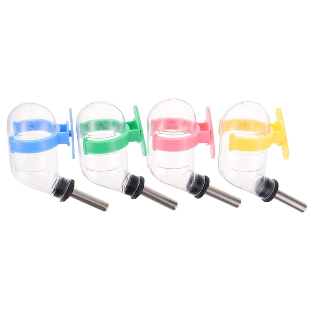 4pcs Hamster Agua Alimentador de agua Colgando Botella de agua a prueba de fugas Pequeño Pet Feeder