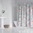 thumbnail image 2 of Pioneer Flower Floral Print Pattern Shower Curtain 72"x84", Bathroom Decorative Shower Curtain Set with 12 Hooks, Waterproof Washable, 2 of 6