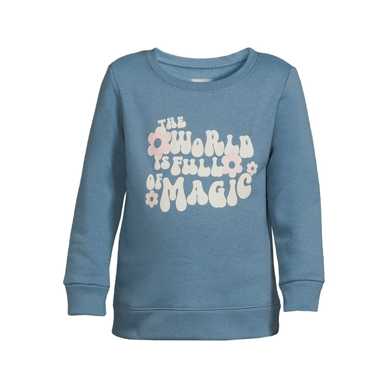 Garanimals Toddler Girl Long Sleeve Graphic Fleece Sweatshirt, Sizes 2T-5T