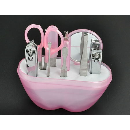 Pedicure Cutter Fancynova 9Pieces/Set Stainless Steel Nail Clippers Manicure Pedicure Ear Pick Nail Cutter Set with Apple Box for Gift Home ()