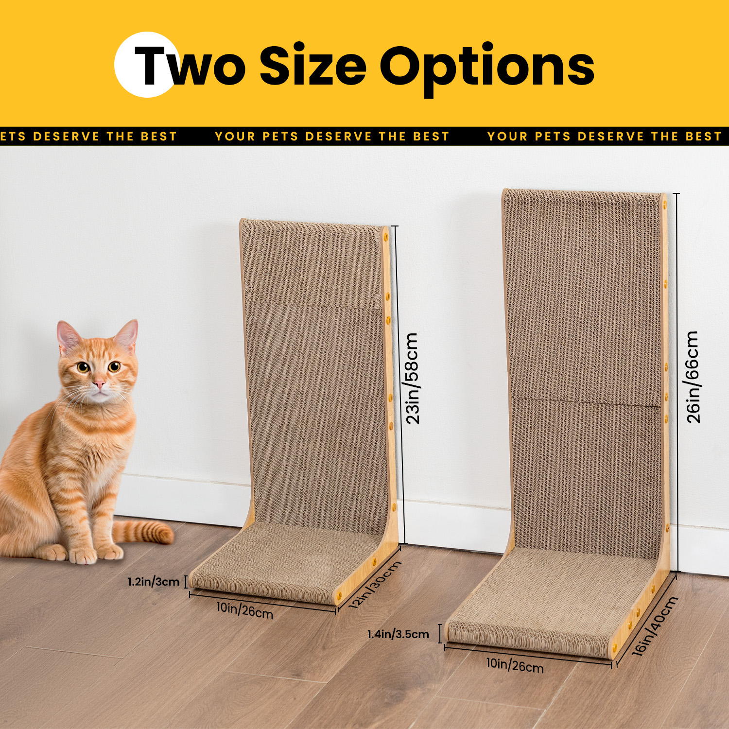 Conlun L-Shape Cat Scratcher Cardboard Scratch Pad photo 3