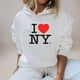 thumbnail image 3 of Sudadera con capucha I Love NY New York para mujer, ropa de invierno de manga larga para mujer, estilo grunge vintage gótico de los 90, regalo para fanáticos de High Street, 3 of 4