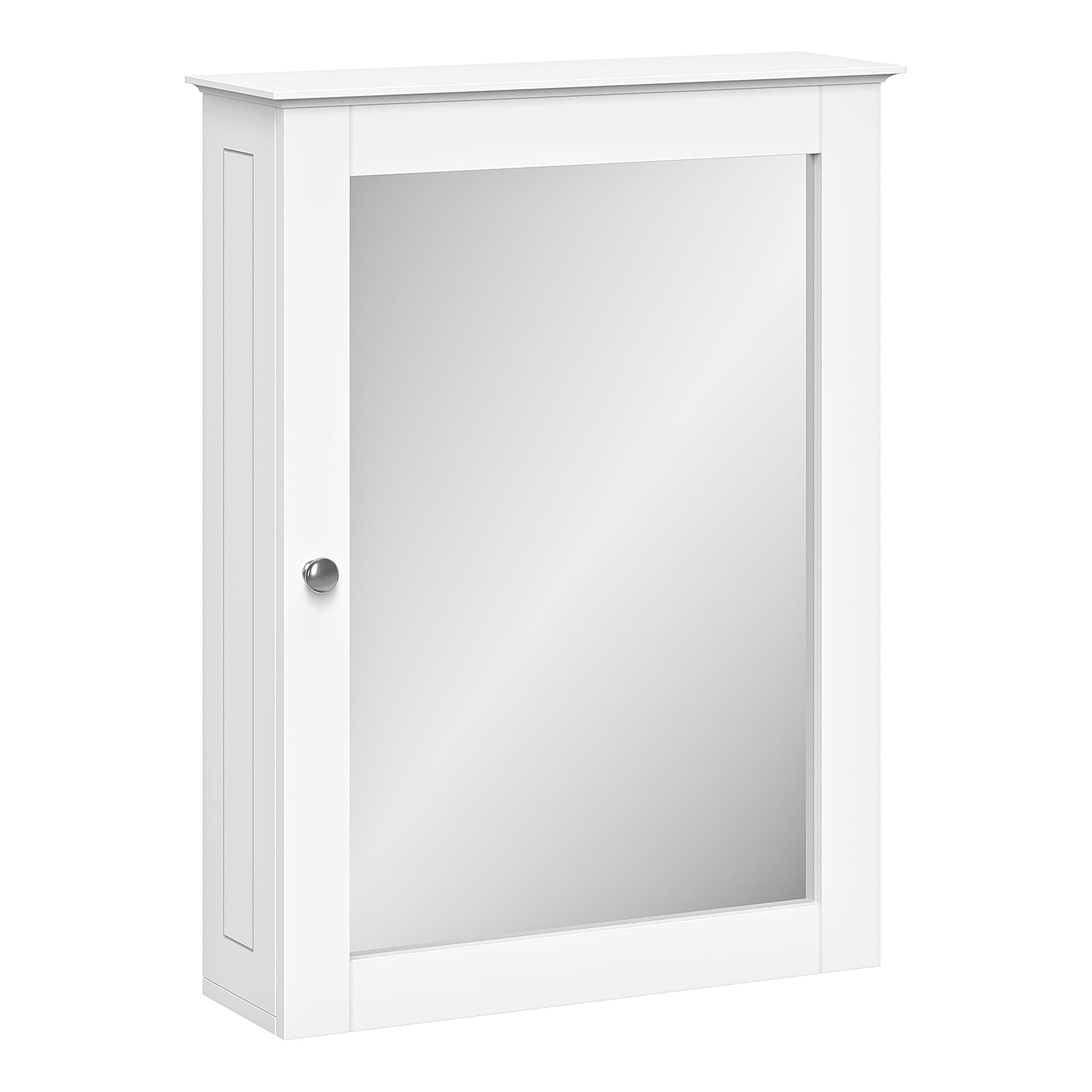 RiverRidge Ashland 1-Door Bathroom Mirror Wall Mount Storage Medicine Cabinet - White