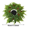 thumbnail image 3 of Christmas Candle Holder Centerpiece with Artificial Greenery Wreath- Cedar&Pinecones Decor for Holiday Table, Mantle, Xmas Dinner Party, Kitchen Windows, Cabinets, and Wedding Table Decorations, 3 of 6