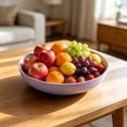 thumbnail image 6 of Deep Dinner Plates, 5.9"×1.4" Lightweight Dinner Dish, Round Serving Plates, Shallow Dinner Bowls, Plastic Plates Microwave and Dishwasher Safe, Multipurpose Plates for Daily Use, Purple, 6 of 7